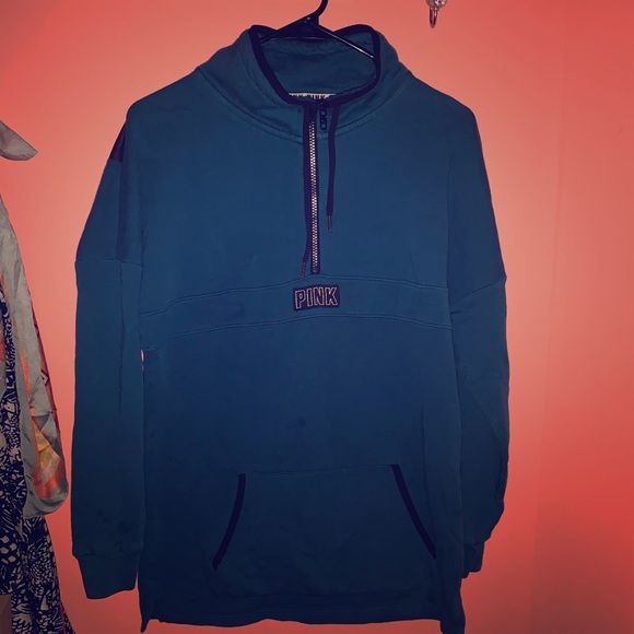PINK Victoria's Secret Tops - Pink quarter zip sweatshirt